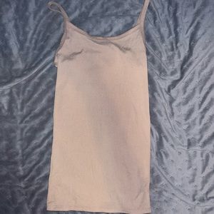 Cream spaghetti strap tank top